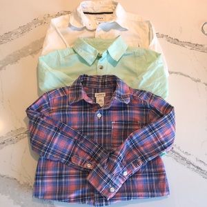 EUC Boys Preppy Button Down Bundle Carters/ON 4T